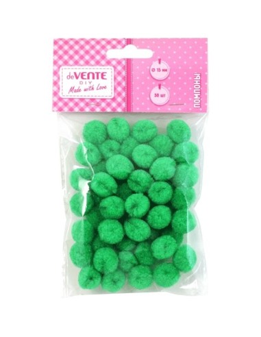 Karvapallid deVENTE 15mm 50tk roheline
