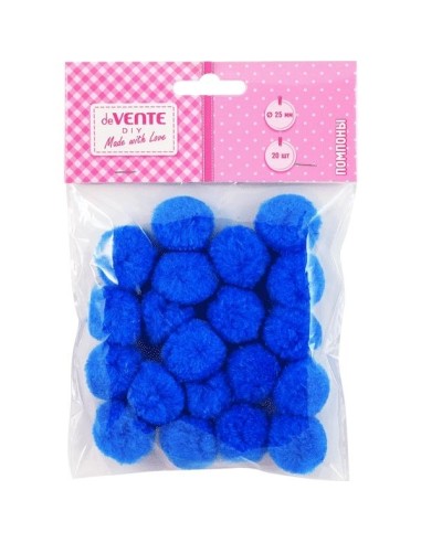 Karvapallid deVENTE 25mm 20tk sinine