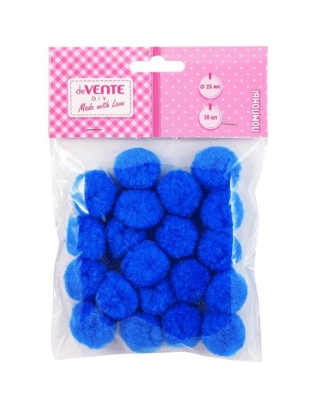 Karvapallid deVENTE 25mm 20tk sinine