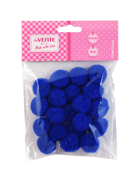 Karvapallid deVENTE 25mm 20tk sinine