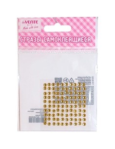 Kleebitavad kristallid deVENTE täpid 4mm kuldsed