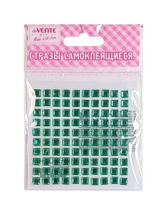 Kleebitavad kristallid deVENTE ruudud 6mm rohelised