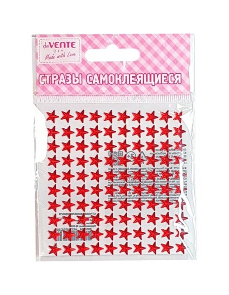 Kleebitavad kristallid deVENTE tähed 8mm punased