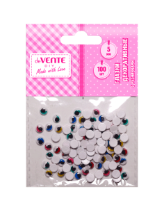 Silmad deVENTE 6mm, iseliimuvad, ripsmetega 100tk/pk