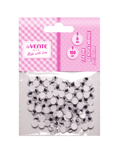 Silmad deVENTE 6mm, iseliimuvad, ripsmetega 100tk/pk