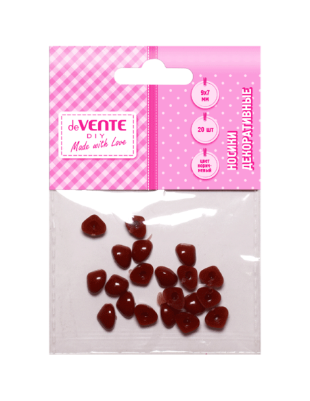 Ninad deVENTE 9x7mm, 20tk/pk, pruunid