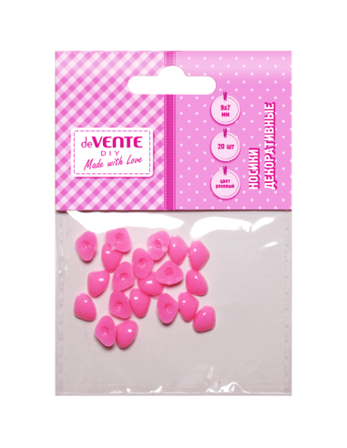 Ninad deVENTE 9x7mm, 20tk/pk, roosad