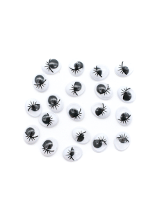 Silmad deVENTE 10x15mm ovaalsed, iseliimuvad, ripsmetega, 20tk/pk, mustad
