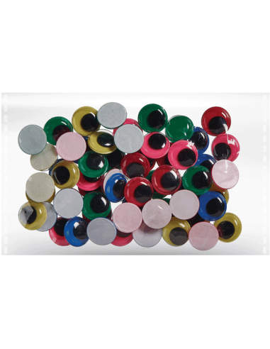 Silmad deVENTE 15mm iseliimuvad, 20tk/pk, assortii värvid