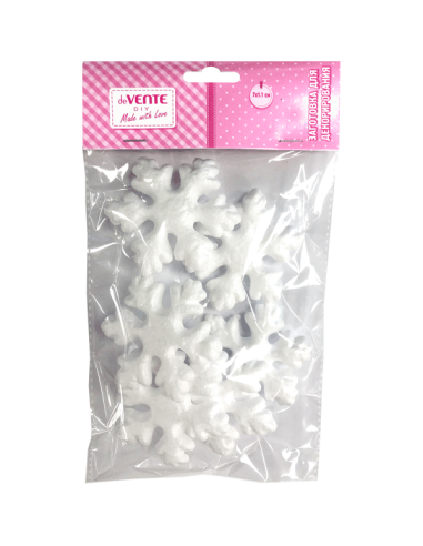 Styrofoam snowflakes 7*1.1cm/6pcs