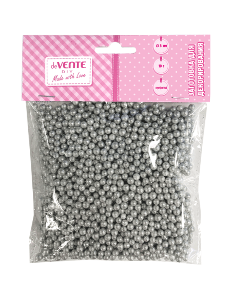 Stüropor kujud deVENTE pallid, 5mm, 10g hõbe