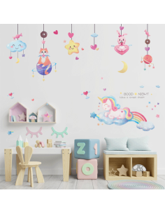 Kleebised deVENTE Dream about Unicorns, dekoratiiv, 45x30cm 4tk/pk