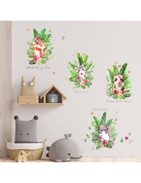Kleebised deVENTE Lovely cat 45x30cm 4tk/pk