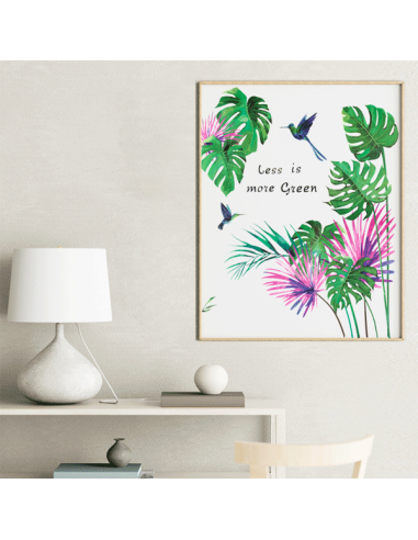 Kleebised deVENTE Tropical leaves, dekoratiiv, 45x30cm 4tk/pk