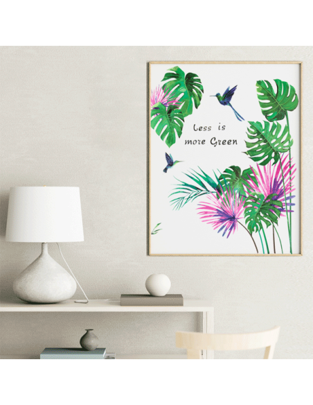 Kleebised deVENTE Tropical leaves, dekoratiiv, 45x30cm 4tk/pk