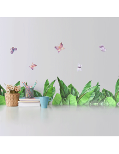 Kleebised deVENTE Grean Leaves, dekoratiiv, 33.2x129.4cm