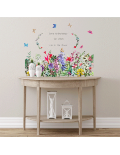 Kleebised deVENTE Flower field, dekoratiiv, 45x30cm 4tk/pk