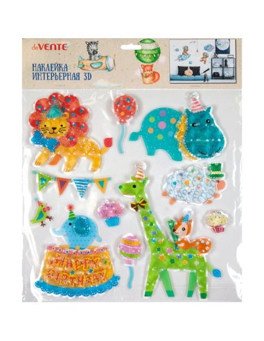 Dekoratiivsed 3D kleepsud deVENTE Happy Birthday 30.5x30.5cm