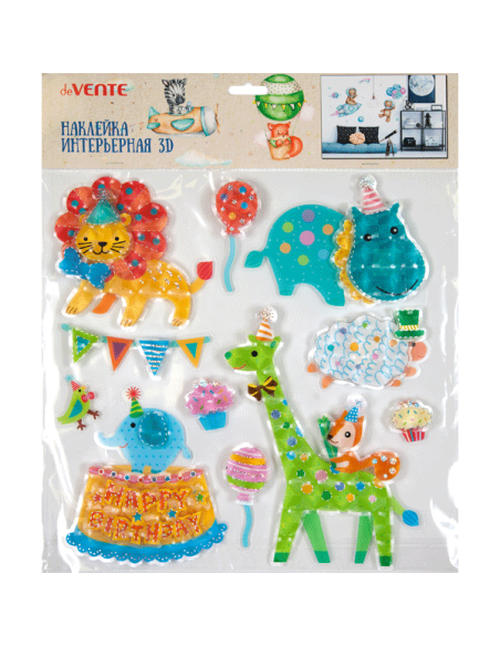 Dekoratiivsed 3D kleepsud deVENTE Happy Birthday 30.5x30.5cm