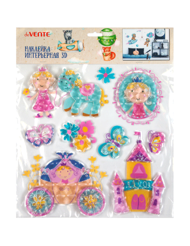 Dekoratiivsed 3D kleepsud deVENTE Little princess 30.5x30.5cm