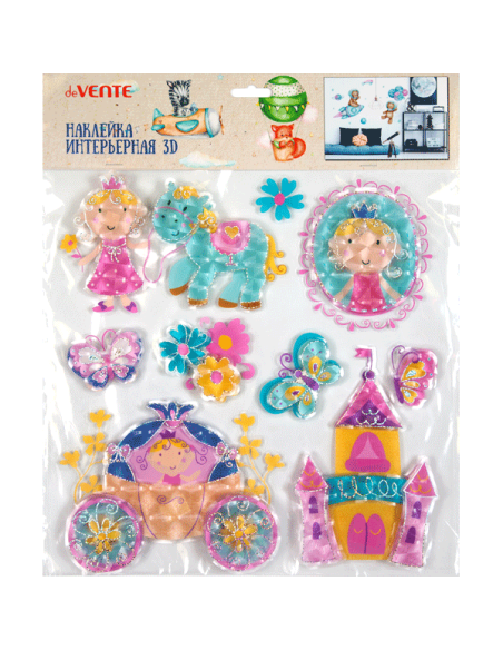 Dekoratiivsed 3D kleepsud deVENTE Little princess 30.5x30.5cm