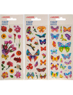 Kleebised deVENTE Butterflies ja Flowers 7x17cm