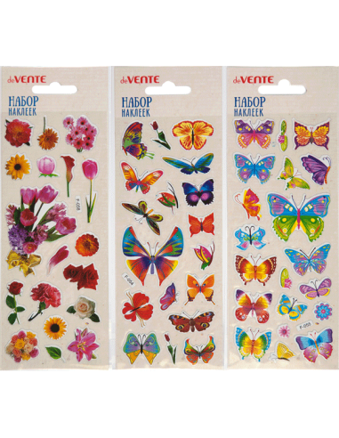 Kleebised deVENTE Butterflies ja Flowers 7x17cm