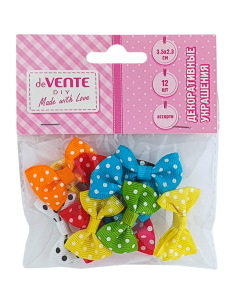 Dekoratiivsed elemendid deVENTE Täpilised lipsud 32x23mm riiest 12tk/pk