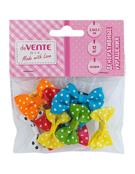 Dekoratiivsed elemendid deVENTE Täpilised lipsud 32x23mm riiest 12tk/pk