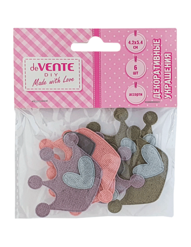 Dekoratiivsed elemendid deVENTE Kroonid 42x54mm riiest 6tk/pk