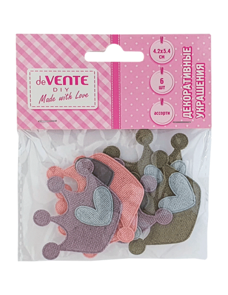 Dekoratiivsed elemendid deVENTE Kroonid 42x54mm riiest 6tk/pk