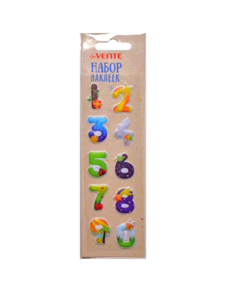 Dekoratiivsed 3D kleepsud deVENTE Funny Numbers 4.9x16cm