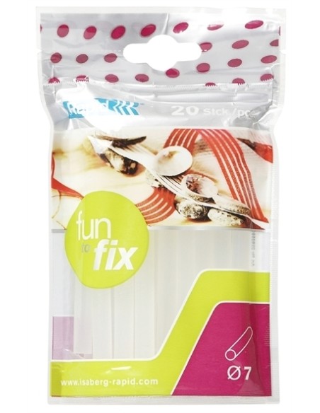 Liimipüstoli liimipulk Rapid 7mmx100mm 20tk/pk läbipaistev
