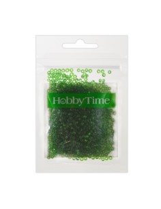 Beads, round, transparent, 2MM. 10G, green #6