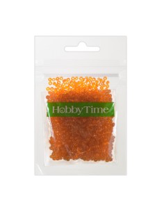 Helmed, ümmargused, läbipaistvad, 2mm 10g, oranž #8