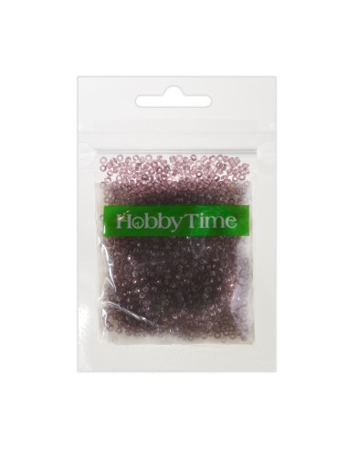 Helmed, ümmargused, läbipaistvad, 2mm 10g, lilla #12