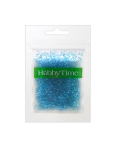 Beads, round, transparent, 2MM. 10G, light blue #13