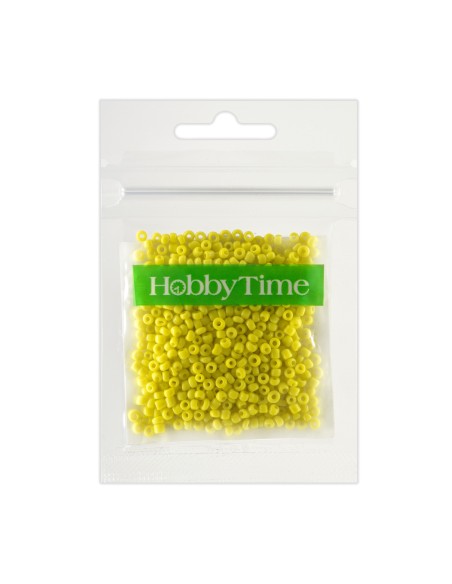 Beads, round, opaque matte, 2MM. 10G, yellow #2