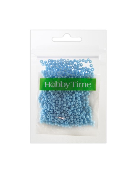 Helmed, ümmargused, läbipaistmatu matt, 2mm 10g, helesinine #3