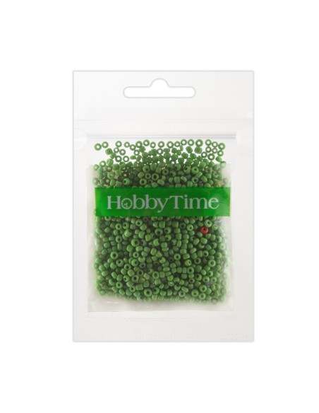 Beads, round, opaque matte, 2MM. 10G, light green #5