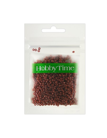 Beads, round, opaque matte, 2MM. 10G, brown #7