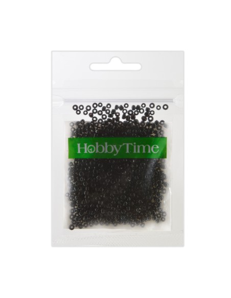 Helmed, ümmargused, läbipaistmatu matt, 2mm 10g, must #11