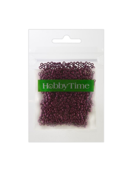 Beads, round, opaque matte, 2MM. 10G, plum #13