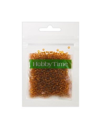 Beads, round, metallized, 2MM. 10G, orange #8
