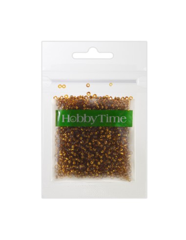Helmed, ümmargused, metalliseeritud, 2mm 10g, pruun #11