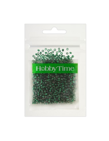 Helmed, ümmargused, metalliseeritud, 2mm 10g, smaragd #16