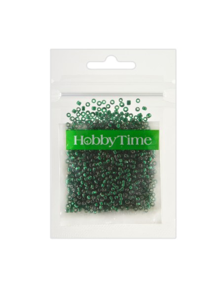 Helmed, ümmargused, metalliseeritud, 2mm 10g, smaragd #16