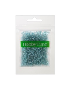 Beads, round, pearl, pastel 2MM. 10G, light blue #2