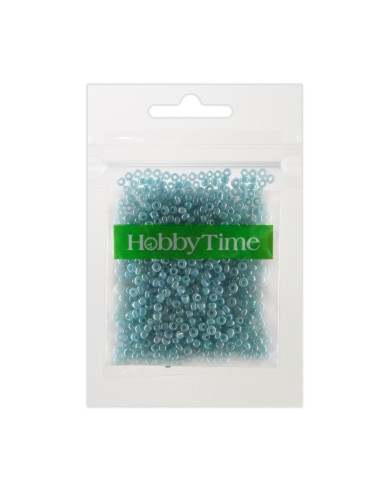 Beads, round, pearl, pastel 2MM. 10G, light blue #2