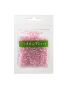 Beads, round, pearl, pastel 2MM. 10G, light pink #4